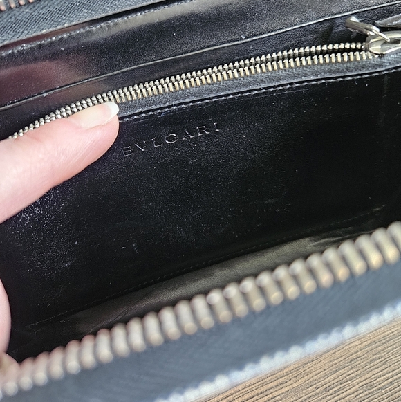 Bvlgari Denim Blue Rettare Logo Mania Zip-Around Wallet - Picture 7 of 12